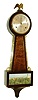 William L. Gilbert Clock Co., Winsted, Conn., 8 days, time & strike banjo wall clock, c1929