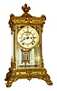 Ansonia Clock Co., Ansonia, Conn., "Elysian", 8 days, time and strike, crystal regulator mantel clock, c1914