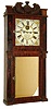 Hotchkiss and Benedict, Auburn, NY carved splat mantel clock with 8 days, time and strike, weight driven movement with carved splat and carved column caps, c1835.
