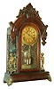 Ansonia Clock Co., Ansonia, Conn., "Windsor" mirror sided mantel clock, 8 days, time and strike, walnut case, c1880.