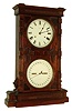 Seth Thomas Clock Co., Thomaston, Conn., "Parlor Calendar No. 10" double dial calendar shelf clock. 8 days, time and strike, weight driven movement. 1885 date stenciled on back of case.
