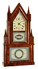 Terry & Andrews, Bristol, Conn.8 days, time and strike, lyre movement steeple on steeple shelf clock, c. 1848.