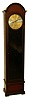 Herschede Clock Co., Cincinnati, Ohio, 8 days, time, strike and Westminster chime on gong, spring driven movement in a mahogany case with silvered dial, c1920