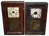 Clocks and old clock parts: Hills & Goodrich oversize 8 days, OG with interior gilt columns; Brewster & Ingrahams gilt wood gallery 8 days, timepiece with brass mainspring; German cuckoo & quail; Hammond plug-in tambour; Ansonia cast brass picture frame clock 8 days, timepiece; Seth Thomas 30 hours, OG with alarm; Chauncey Jerome (Austin, ILL.) 30 hours, OG; and box of clock dials including new/old stock