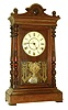Seth Thomas Clock Co., Thomaston, Conn., "Atlas", 8 days, quarter striking walnut mantel clock, c1886