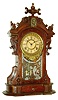 Ansonia Clock Co., Ansonia, Conn., "Monarch", 8 days, time & strike walnut mantel clock, c1880