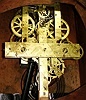Welch, Spring & Co., Forestville Conn., "Gale Calendar Model 2", 8 days, time & strike wall calendar clock. This model was called the Parliament model, c1877