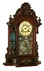 Ansonia Clock Co., Ansonia, Conn., "Triumph", 8 days, time & strike walnut mantel clock, c1900