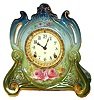 Ansonia Clock Co., New York, N.Y., "La Chapelle" Royal Bonn porcelain mantel clock, 8 days, time and strike, spring driven movement in a porcelain case, c1890