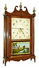 Attributed to Wadsworth, Lounsbury & Turners, Litchfield, Conn., 30 hours, time and strike, weight wood movement pillar & scroll shelf clock, c1830