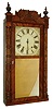 Riley Whiting, Winchester, Conn., 30 hours, time and strike, weight wood movement carved column & splat shelf clock, c1830
