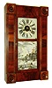 Chauncey Jerome, Bristol, Conn.30 hours, weight driven time & strike flat column shelf clock, c1842