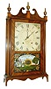 Seth Thomas, Plymouth Hollow, Conn., 30 hours, time and strike, weight wood movement pillar & scroll shelf clock, c1825