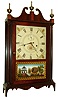 Seth Thomas, Plymouth, Conn., 30 hours, time and strike, weight strap wood movement off-center pillar & scroll shelf clock, c1820