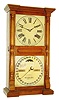 Ithaca Calendar Clock Co., Ithaca, NY, "Old Farmer's No. 10", 8 days, time and strike, double dial calendar clock, c1868