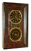 National Calendar Clock Co., (New Haven Clock Co.), New Haven, Conn., 8 days, time and strike, double dial simple calendar clock, c1890