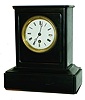 French black marble 8 days, time only mantel clock, c1900