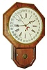William L. Gilbert Clock Co., Winsted, Conn., "Octagon Drop Calendar" 8 days, spring brass movement wall calendar clock or timepiece, c1875