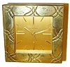 Tiffany brass 8 days, alarm clock, 15 jewel Swiss movement, mid 20th century