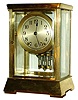 Seth Thomas Clock Co. "Empire No. 302" brass and glass time and strike, 8 days, crystal regulator, c1917