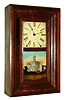 Ansonia Brass Co., Ansonia, Conn., 8 days, time and strike, mini OG shelf clock, c1860