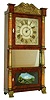 John Birge for George Mitchell, Bristol, Conn., 8 days, time and strike, early Ives'-style strap movement (2-wt),  triple decker shelf clock, c1831.