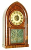 E. C. Brewster & Co., Bristol, Conn., 8 days, time and strike, Kirk's patent iron back plate movement round gothic or beehive shelf clock, c1842. A similar example can be found in "A Survey History of the American Spring-driven Clock 1840-1860", from Supplement No. 9, winter 1973, pg 16.