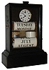A. Redier, a Paris, French ebonized wood 30 day time only "Pendule Calendrier" calendar clock, c1890