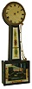 Mixed lot consisting of a early 19th century weight driven patent or banjo clock or timepiece.