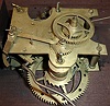 Abiel Chandler, Concord, New Hampshire, 8 days, time and rat-trap strike New Hampshire mirror clock, c1829