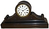 French large black marble 30 day time and strike, mantel clock, c1890