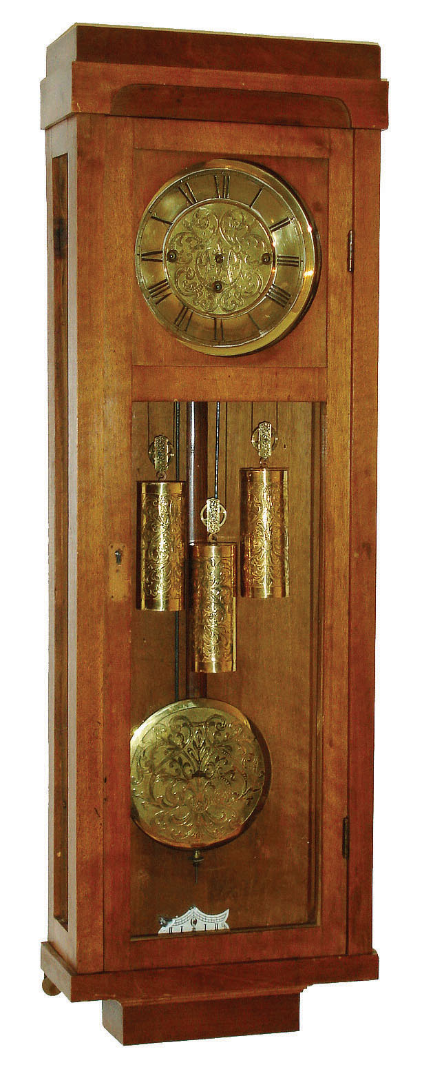 Clocks- 2 (Two) German 8 days,3-weight quarter striking wall clocks in walnut cases, late 19th, early 20th century — Antique Clocks Price Guide