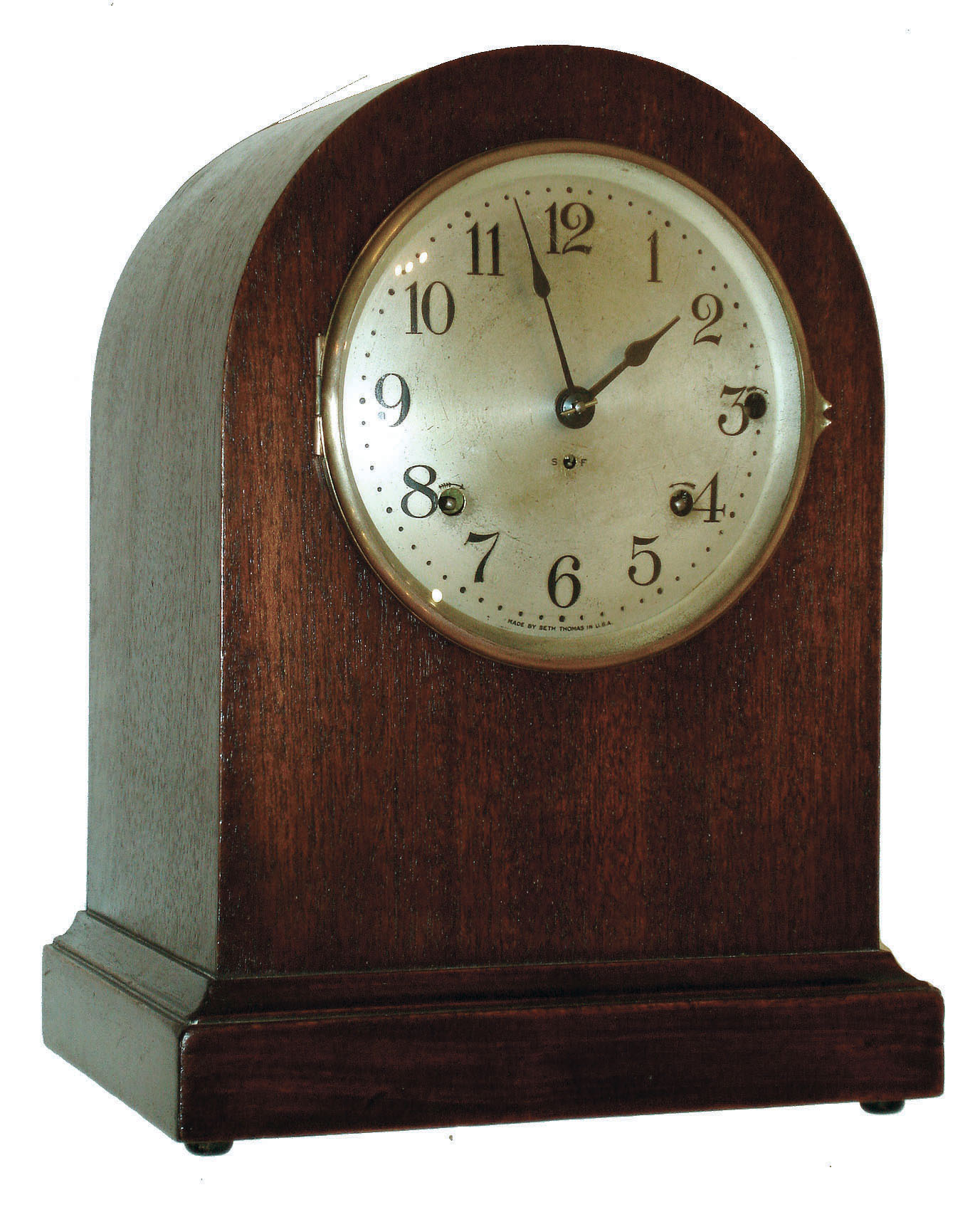 Seth Thomas Clock Co., Thomaston, Conn., "Chime Clock No. 11" mahogany 8 day Westminster-chime Sonora mantel clock, c1921 — Antique Clocks Price Guide