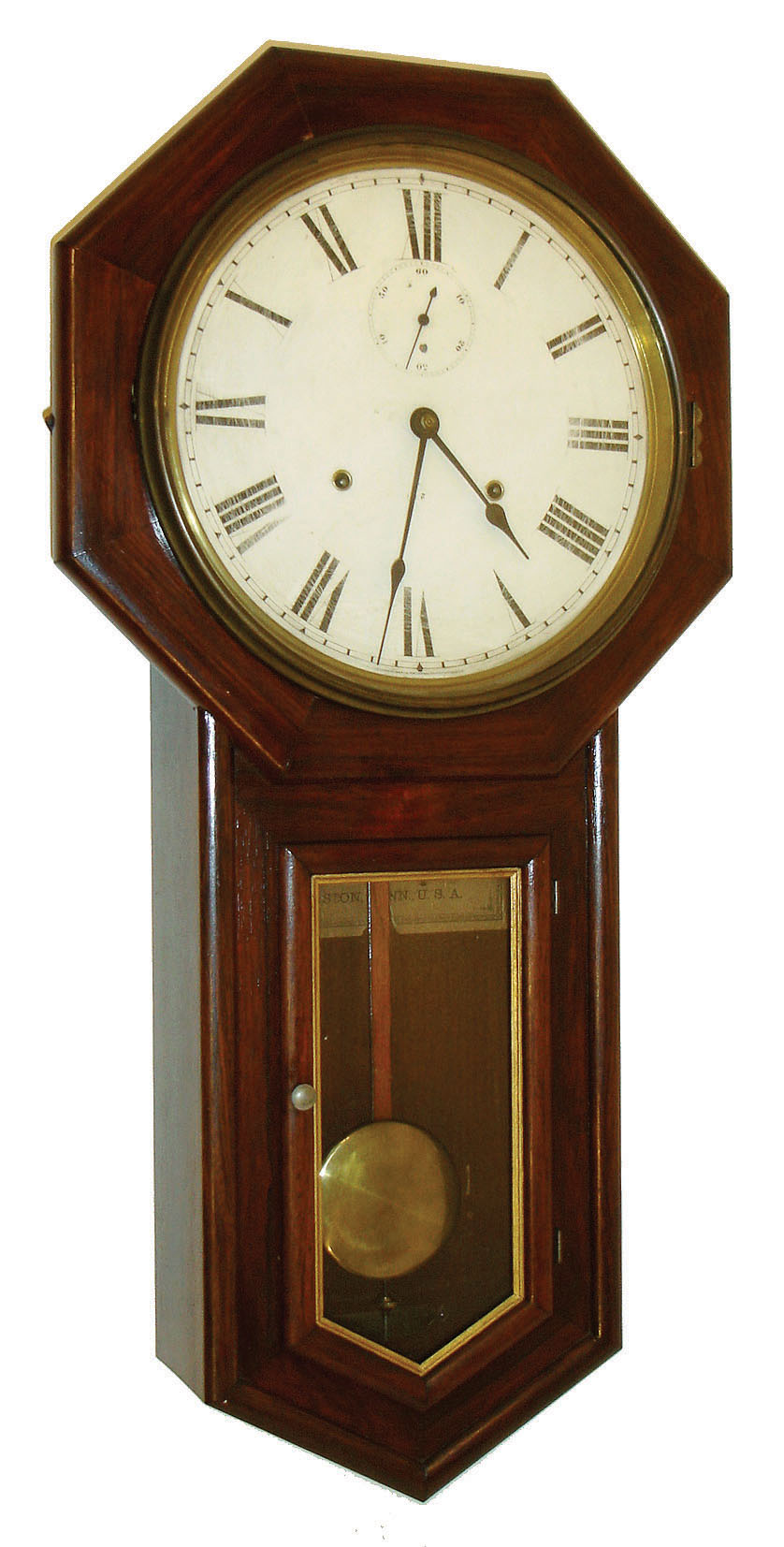 Seth Thomas Clock Co., Thomaston, Conn., "World" 15 day timepiece in rosewood veneer, c1890. — Antique Clocks Price Guide