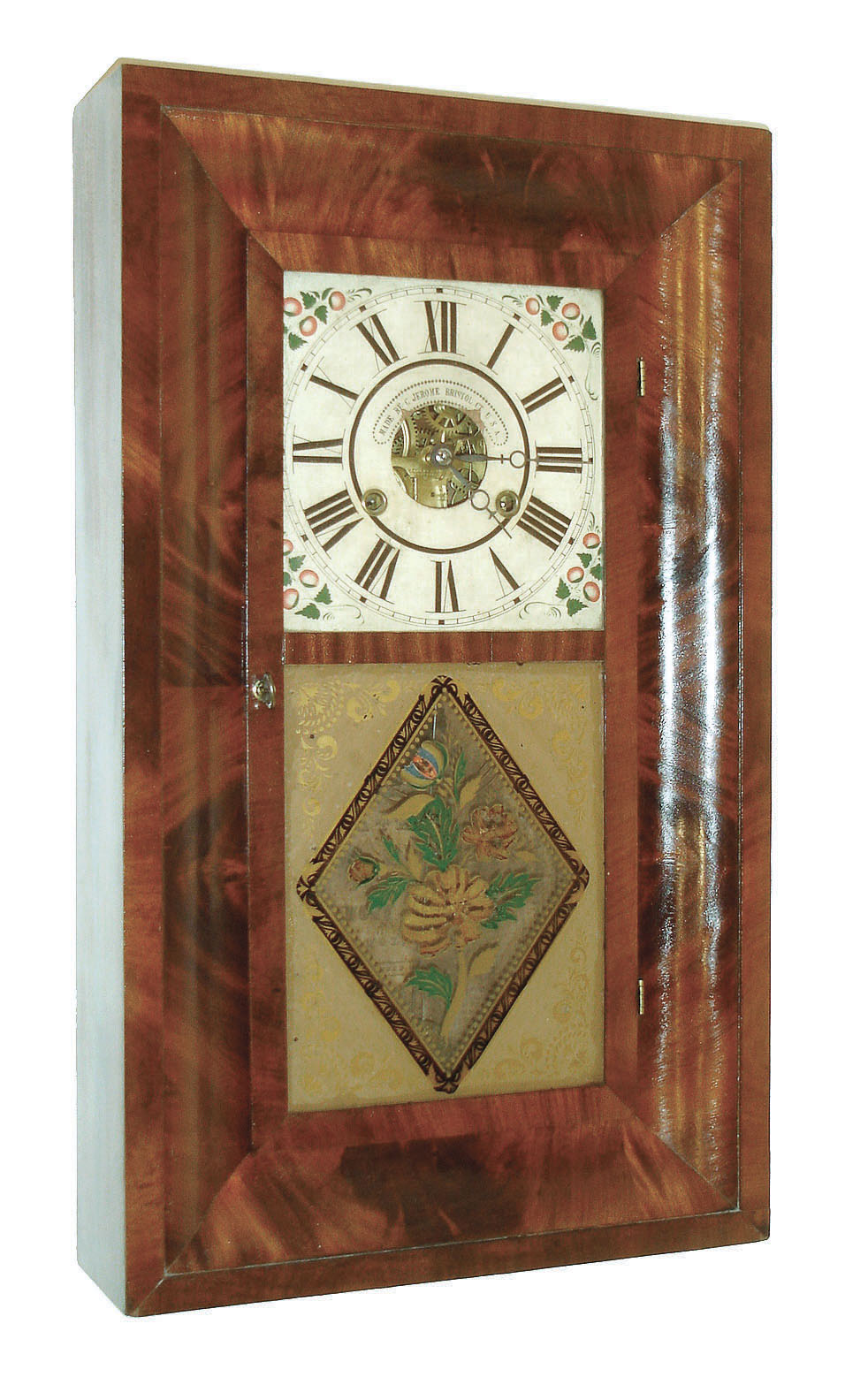 Chauncey Jerome, Bristol, CT,, 30 hours, time and strike, OG shelf clock, c1844. — Antique Clocks Price Guide