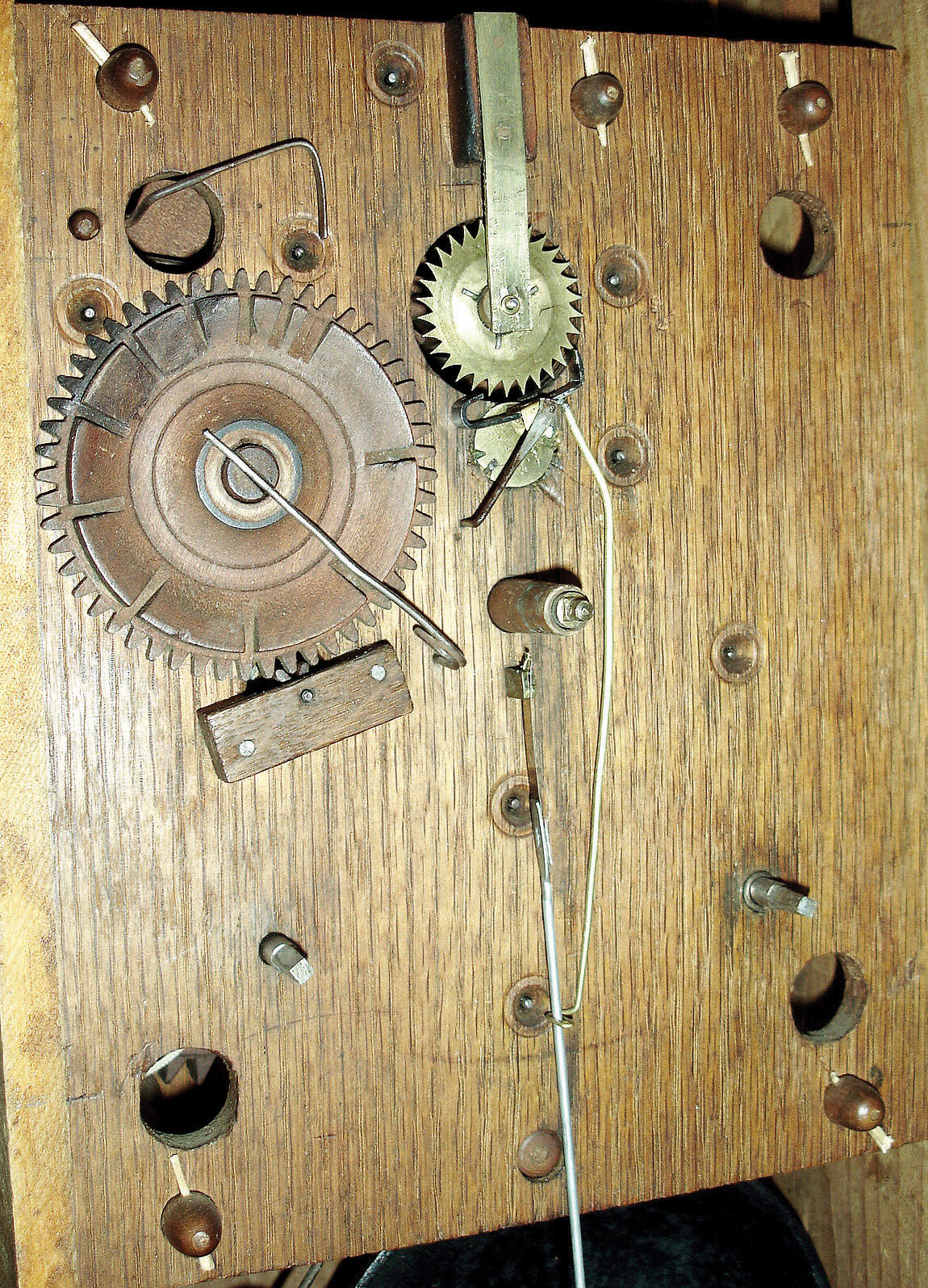 Atkins & Downs for George Mitchell, Bristol, Conn., 8 days, time and strike, wood movement triple-decker shelf clock with eagle splat, c1832 — Antique Clocks Price Guide