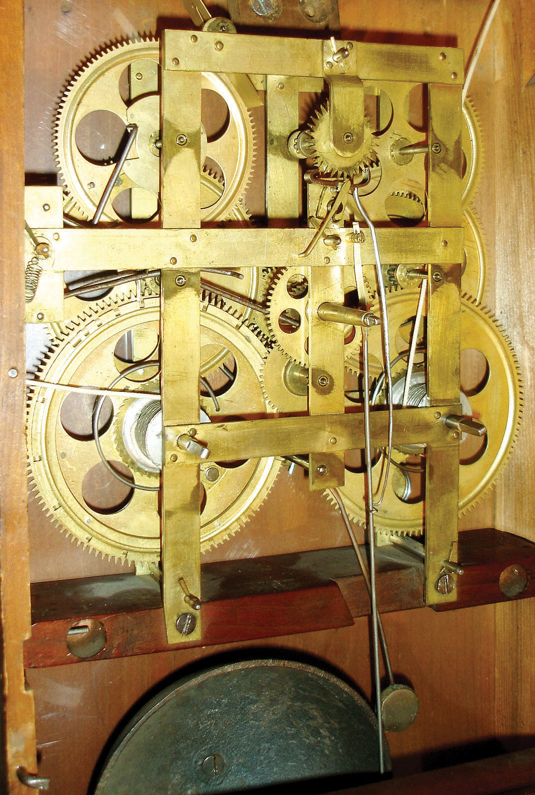 John Birge, Bristol, Conn., 8 days, time and strike, triple-decker shelf clock with early Ives strap brass movement, c1830 — Antique Clocks Price Guide