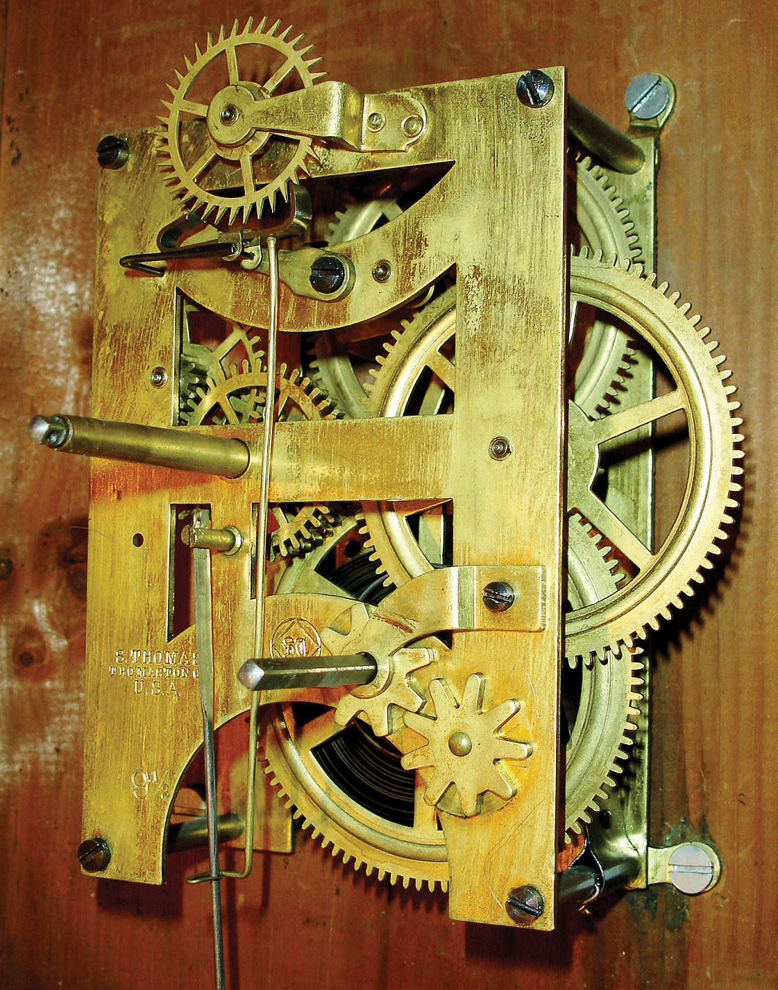 Seth Thomas Clock Co., Thomaston, Conn., "Drop Octagon 12 Inch" 8 day timepiece in rosewood veneered case, c1889. — Antique Clocks Price Guide