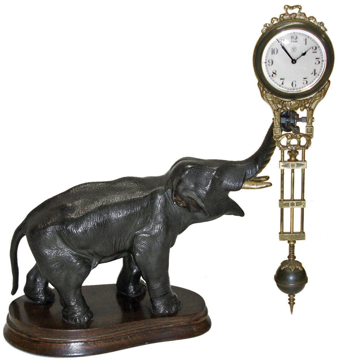 Junghans, Germany, "Elephant" model swinger, 8 day novelty timepiece, c1920 — Antique Clocks Price Guide