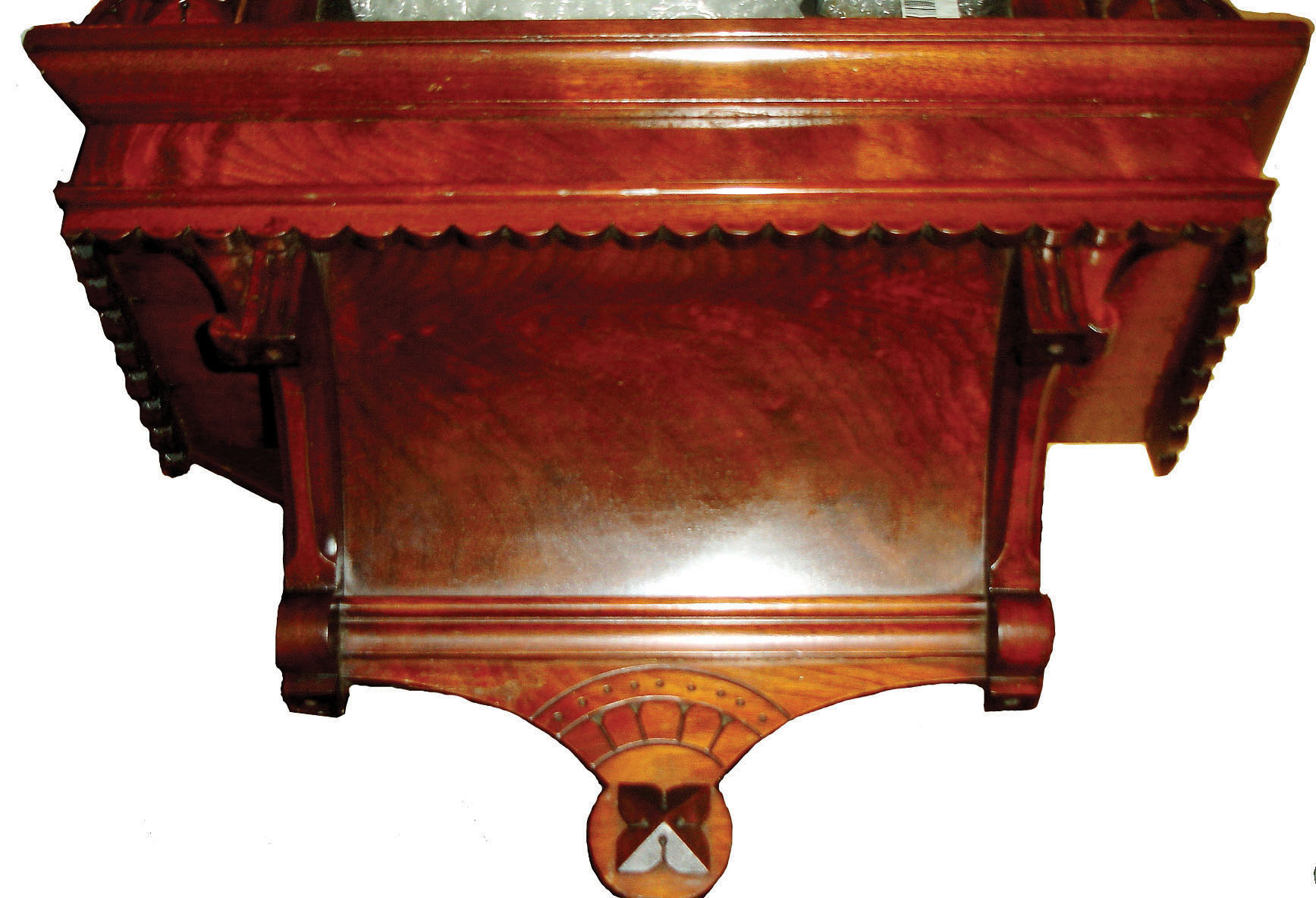 Welch, Spring & Company, Forestville, Conn., "Regulator No. 8" wall clock, 8 days, time only, two brass weight driven movement with center sweep seconds in a black walnut case with burled highlights and elements and white enamel dial, c1885 — Antique Clocks Price Guide
