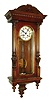 Clocks- 3 (Three) German 8 days, spring driven, time and strike, wall clocks in walnut cases, late 19th century.