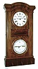 Seth Thomas Clock Co., Thomaston, Conn., "Parlor Calendar No. 1", 8 days, time and strike,, weight calendar clock in rosewood veneer case, c1878.