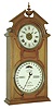Ithaca Calendar Clock Co., Ithaca, NY, "No. 8 Shelf Library", 8 days, time, strike and alarm double dial calendar clock, c1874.