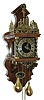 Clocks- 2 (Two): Dutch Zaandam hanging wall clock, and a reproduction gravity clock, both mid 20th century