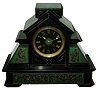 French marble classical theme 8 days, time and strike, mantel clock, S. Marti Medaille de Bronze movement with count wheel and bell striking, c1890