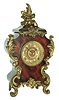 Ansonia Clock Co., New York, "Seine" enameled iron 8 days, time and strike, mantel clock, c1894
