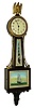 Waltham Watch Co., Waltham, Mass., 8 days, spring driven lever movement miniature patent timepiece or banjo clock, c1930