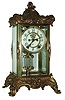 Ansonia Clock Co., New York, "Zenith" 8 days, time and strike, crystal regulator with visible escapement, c1914