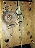 Atkins & Downs for George Mitchell, Bristol, Conn., 8 days, time and strike, wood movement triple-decker shelf clock with eagle splat, c1832