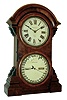 Seth Thomas Clock Co., Thomaston, Conn., "Parlor Calendar No. 4" 8 day spring driven time and strike movement with perpetual calendar mechanism in a polished walnut case, c1886,